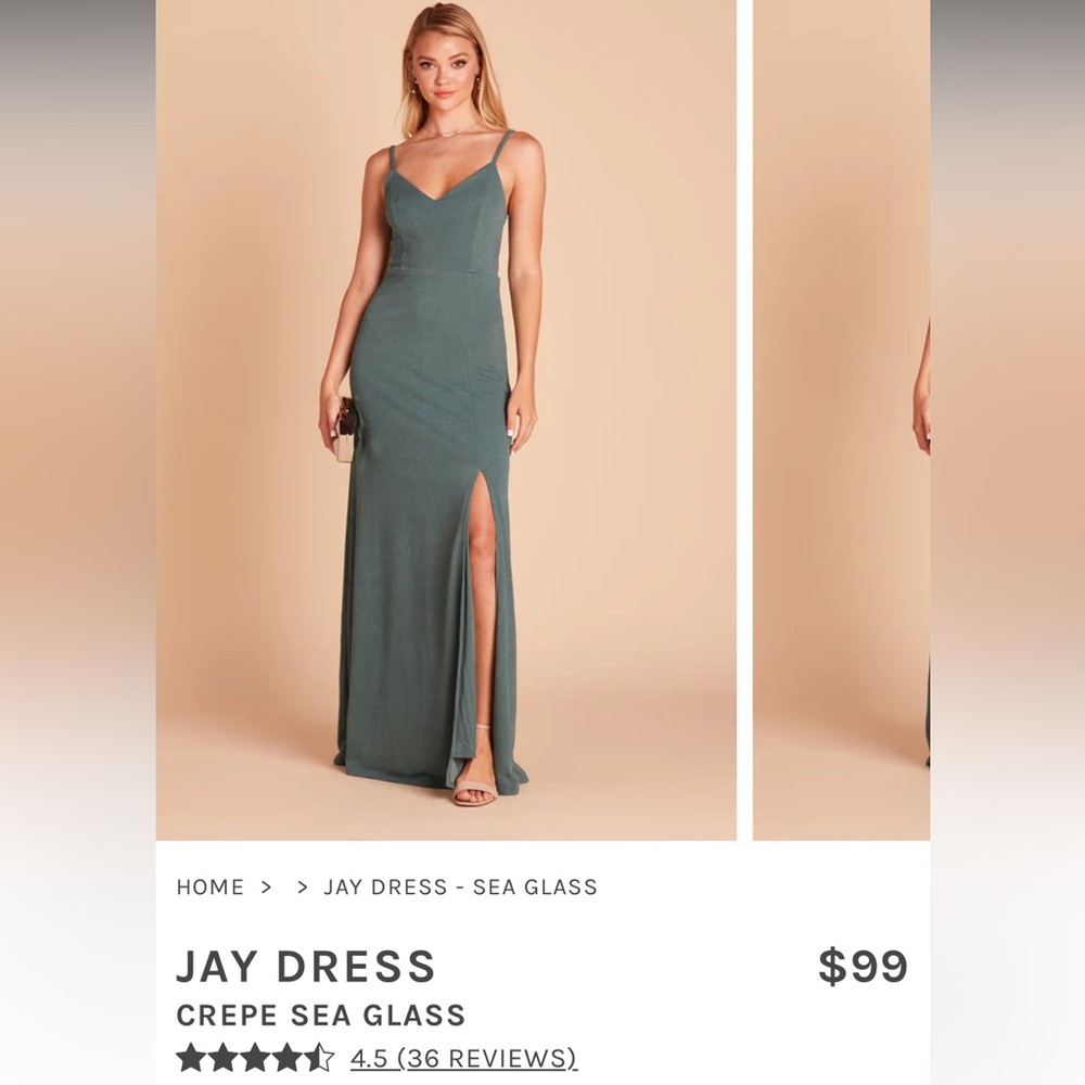 Birdy Grey sea glass Jay bridesmaid dress